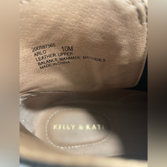 Kelly & Katie Arlo Wedge Boots Black Leather Size 10 Stretch Pull On Booties - Picture 8 of 9